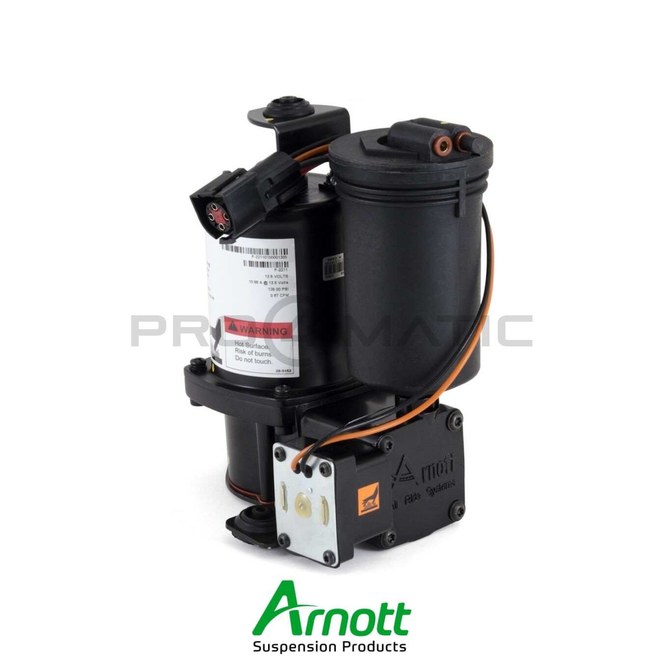 Lincoln Continental (4.6 LITER V8) Compressor Suspensão Pneumática ARNOTT F5OY5319A — 5